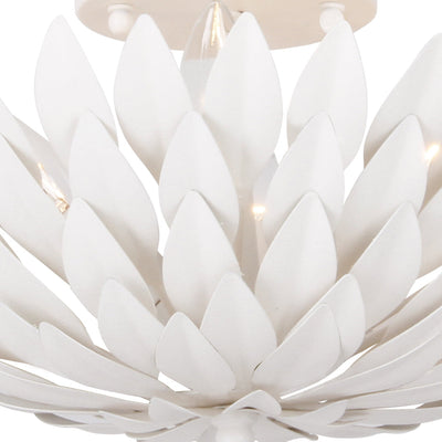 Broche 4 Light Matte White Semi Flush Mount Semi Flush Crystorama