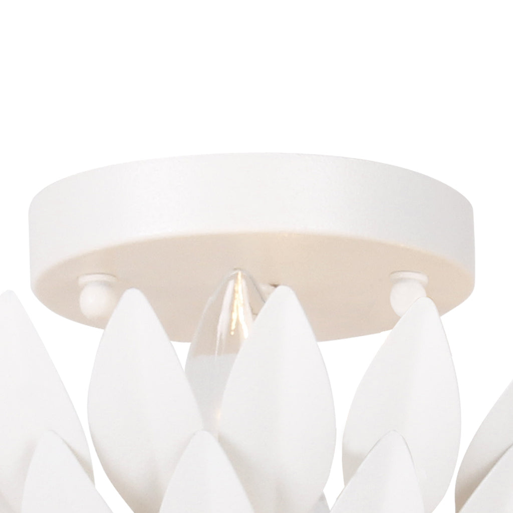 Broche 4 Light Matte White Semi Flush Mount Semi Flush Crystorama