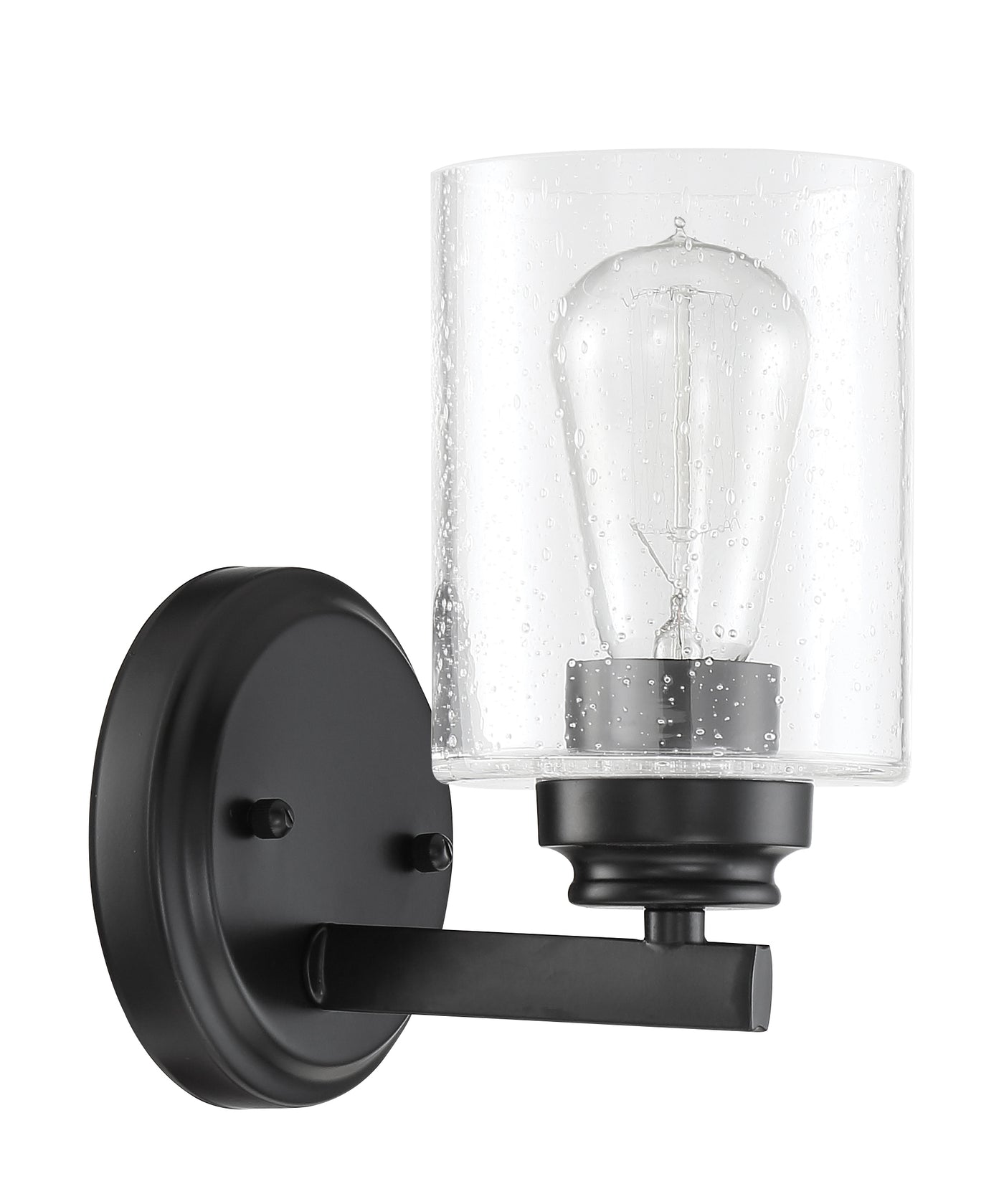 Bolden 1 Light Vanity in Flat Black Wall Sconce Craftmade