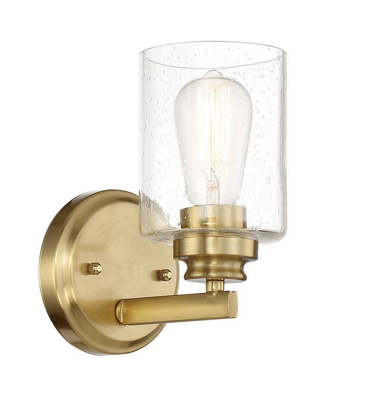 Bolden 1 Light Wall Sconce in Satin Brass Wall Sconce Craftmade