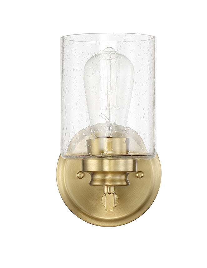 Bolden 1 Light Wall Sconce in Satin Brass Wall Sconce Craftmade