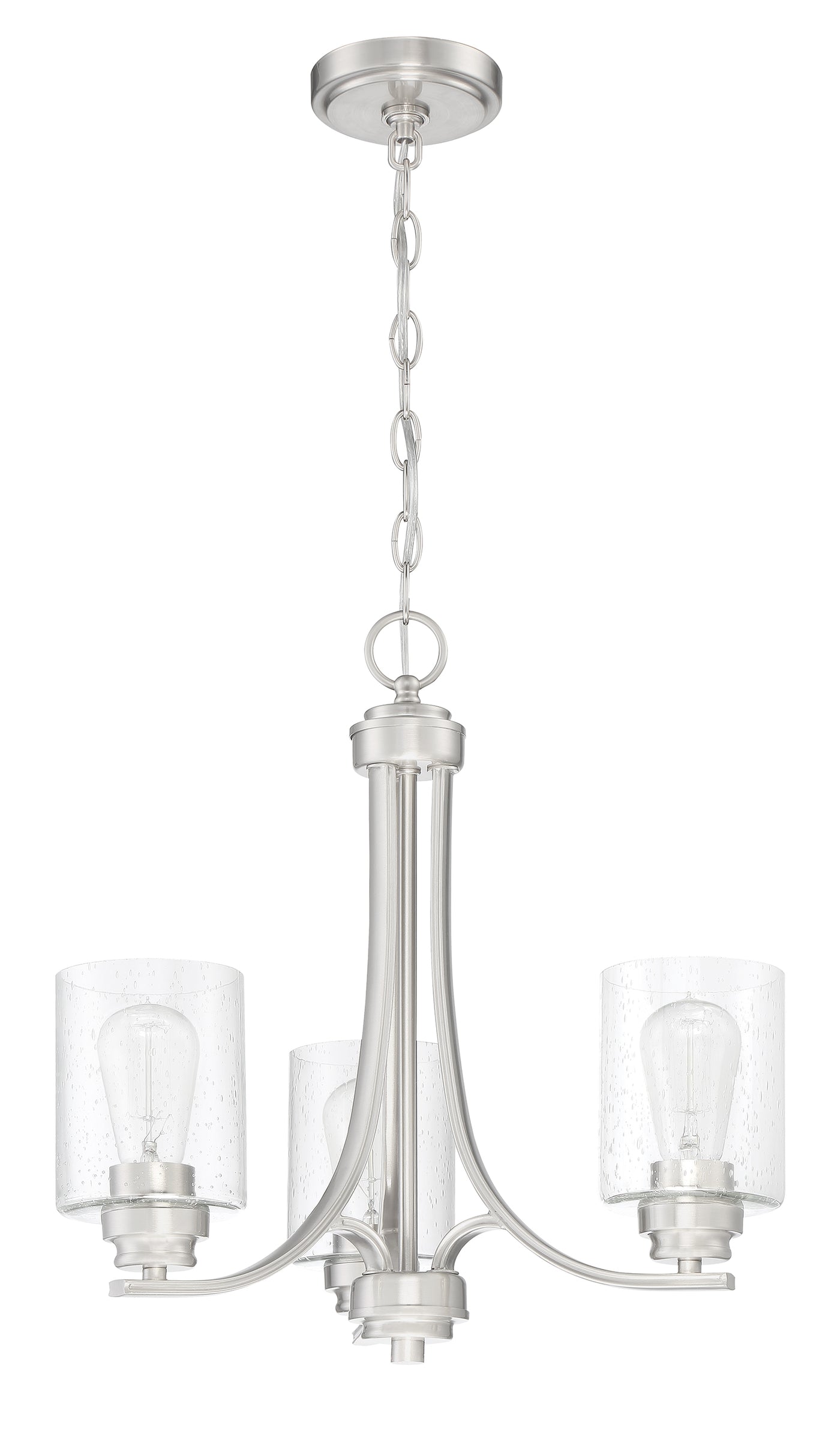 Bolden 3 Light Chandelier in Brushed Polished Nickel Chandelier Craftmade