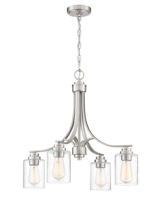 Bolden 4 Light Chandelier in Brushed Polished Nickel Chandelier Craftmade