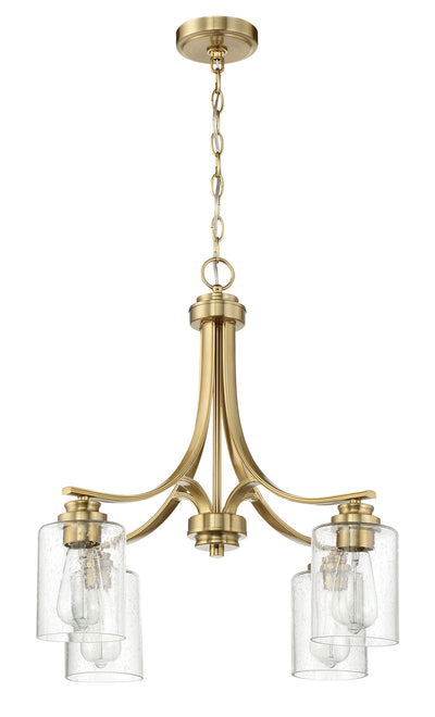 Bolden 4 Light Chandelier in Satin Brass Chandelier Craftmade