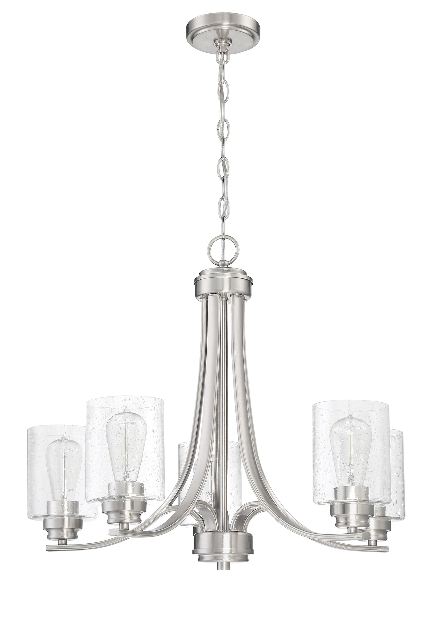 Bolden 5 Light Chandelier in Brushed Polished Nickel Chandelier Craftmade