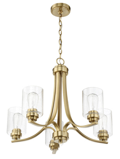 Bolden 5 Light Chandelier in Satin Brass Chandelier Craftmade