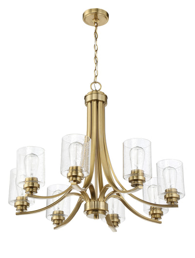 Bolden 8 Light Chandelier in Satin Brass Chandelier Craftmade