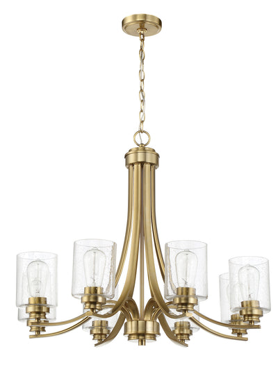 Bolden 8 Light Chandelier in Satin Brass Chandelier Craftmade