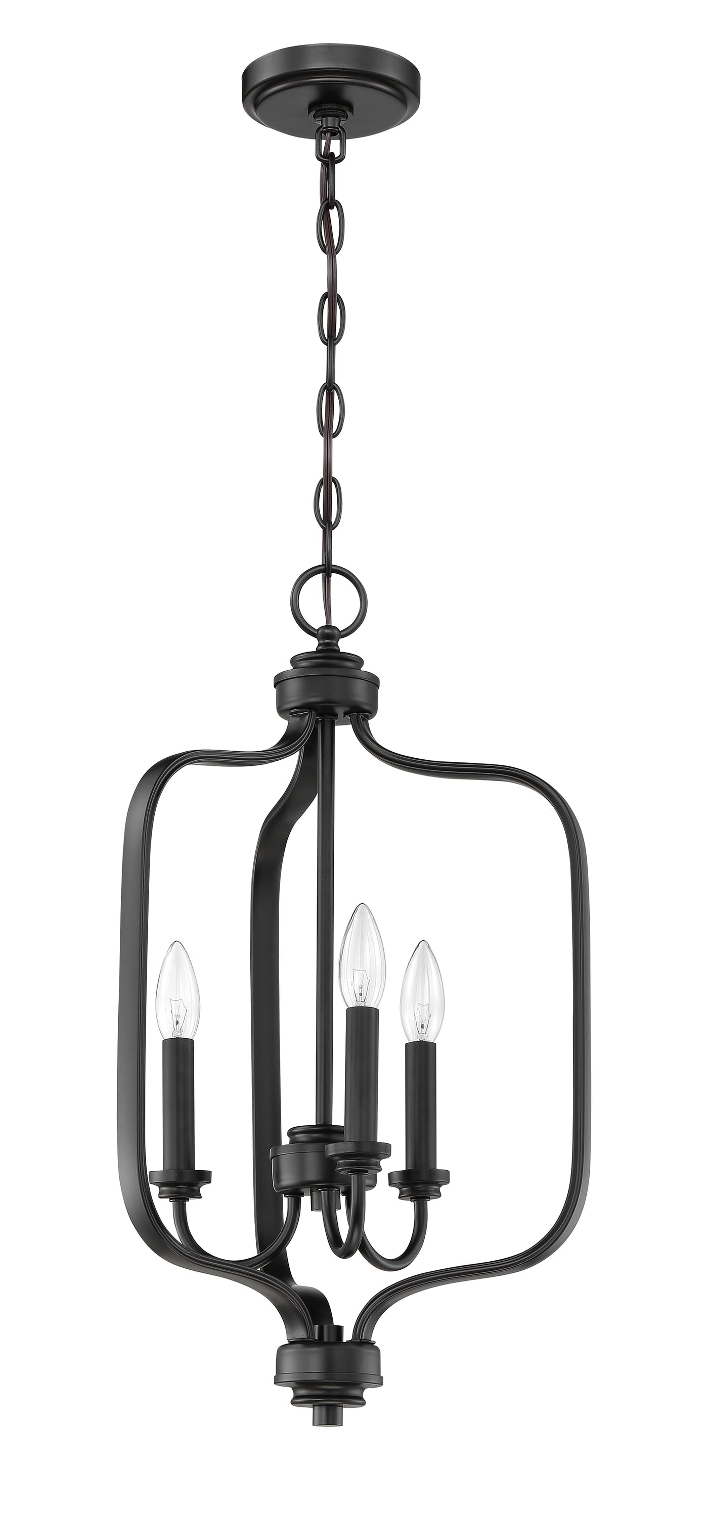 Bolden 3 Light Foyer in Flat Black Pendant Craftmade