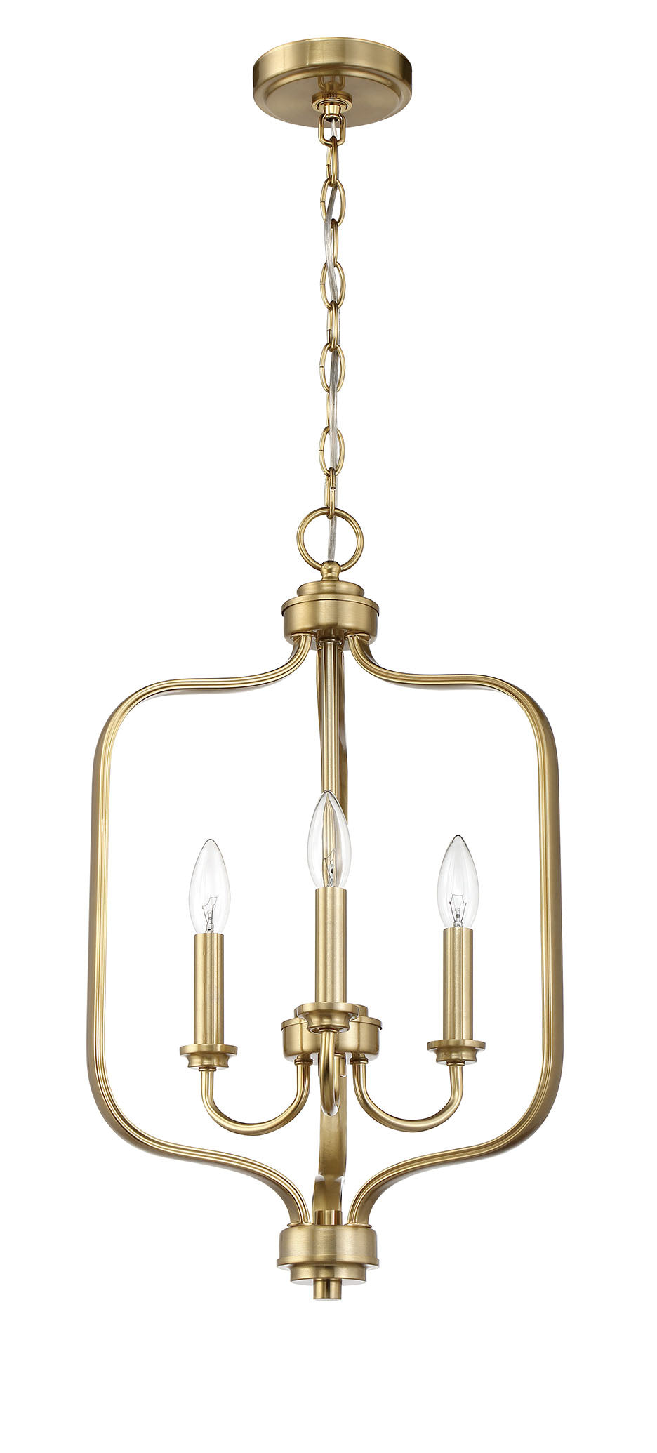 Bolden 3 Light Foyer in Satin Brass Pendant Craftmade