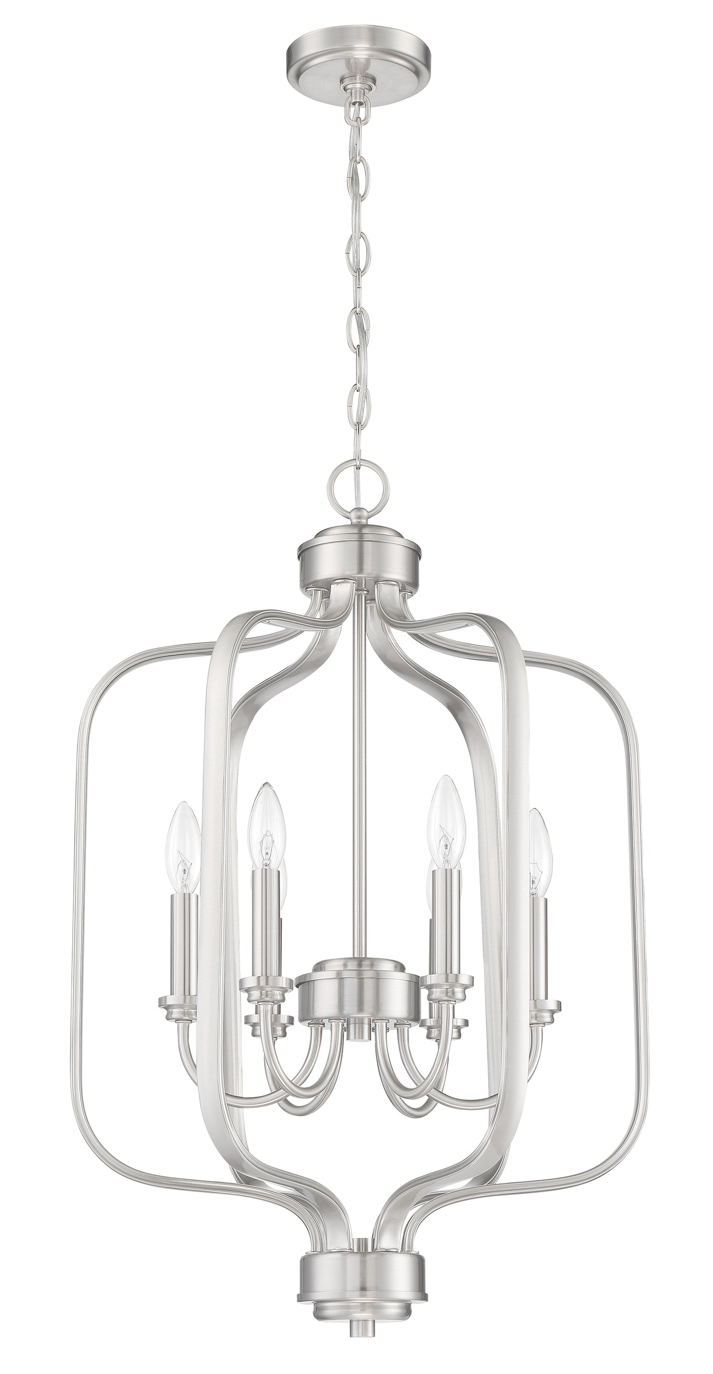 Bolden 6 Light Foyer in Brushed Polished Nickel Pendant Craftmade