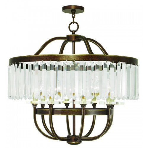 8 Light Palaciall Bronze Chandelier Chandelier Livex