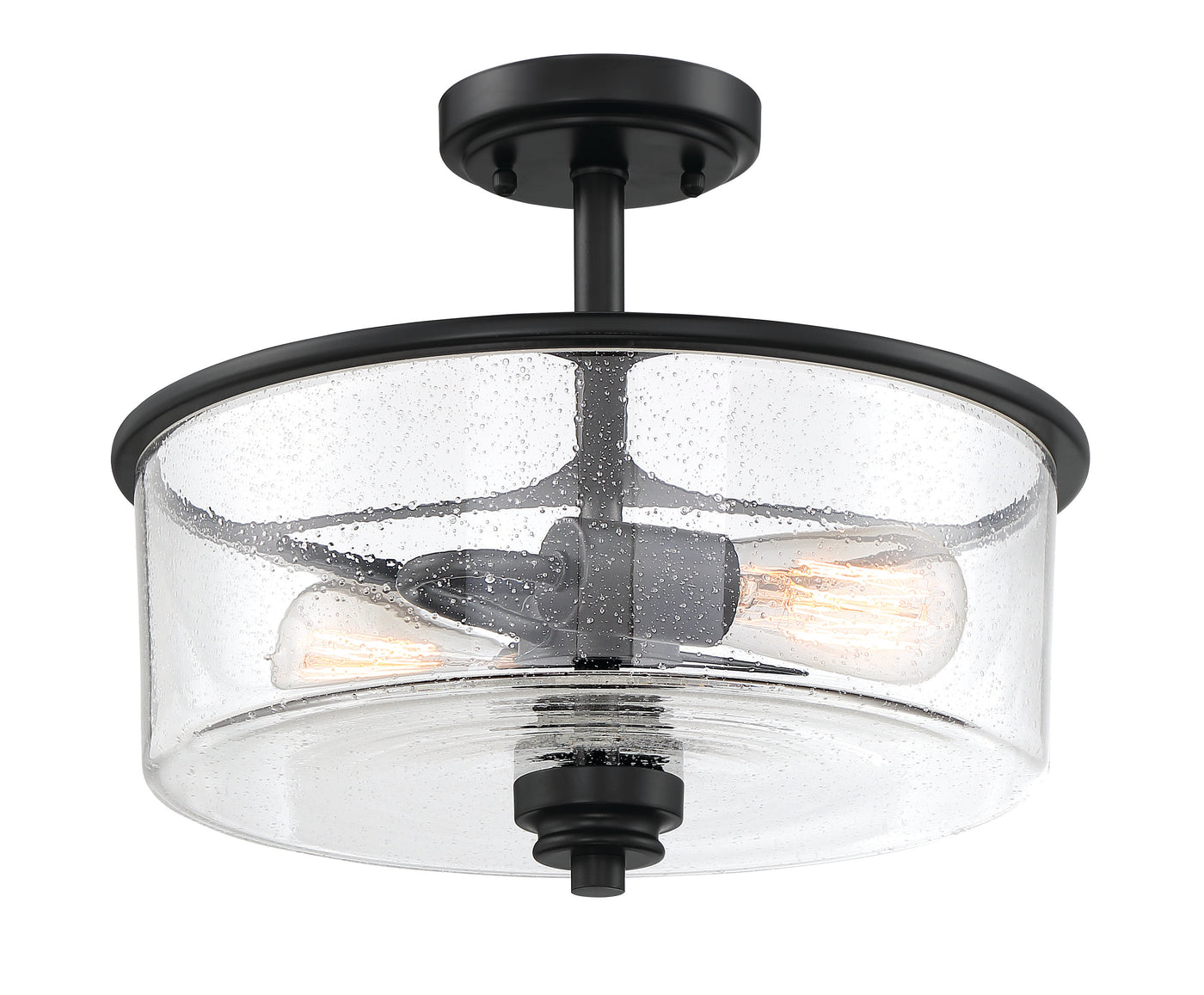 Bolden 2 Light Convertible Semi Flush in Flat Black Semi Flush Craftmade