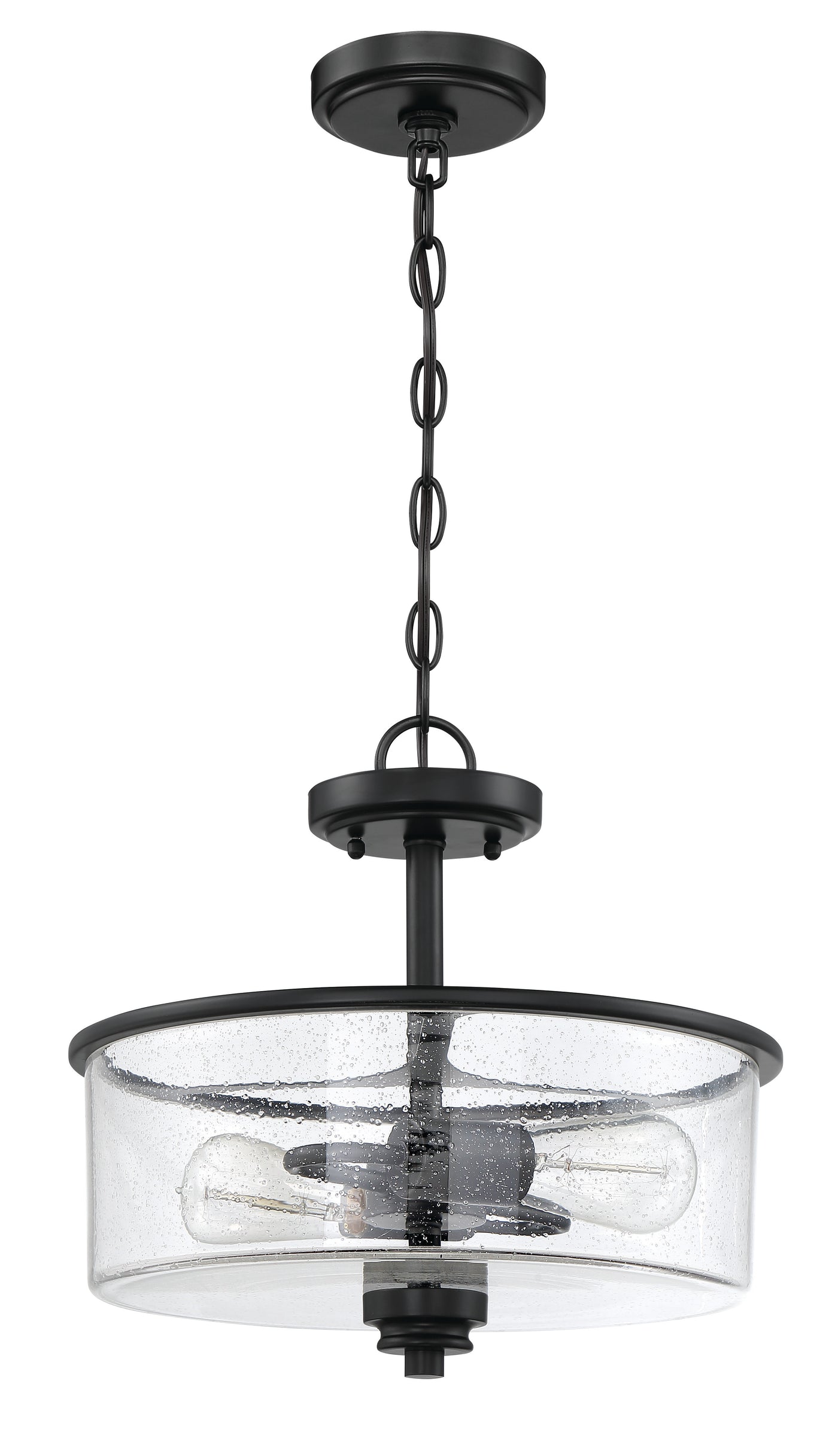 Bolden 2 Light Convertible Semi Flush in Flat Black Semi Flush Craftmade