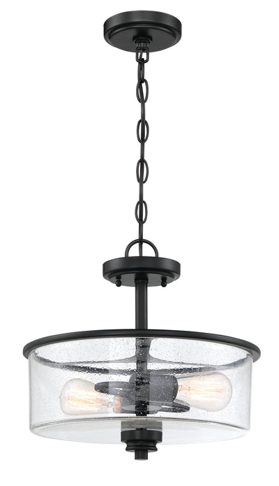 Bolden 2 Light Convertible Semi Flush in Flat Black Semi Flush Craftmade