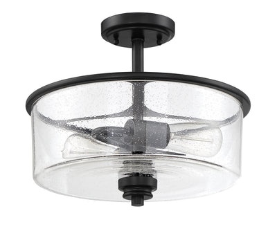 Bolden 2 Light Convertible Semi Flush in Flat Black Semi Flush Craftmade