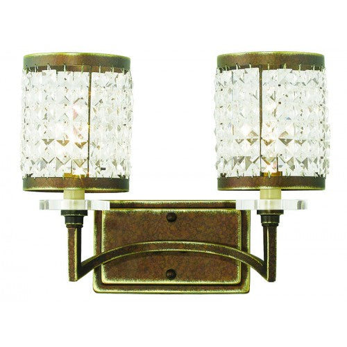 2 Light Palaciall Bronze Bath Light Wall Sconce Livex