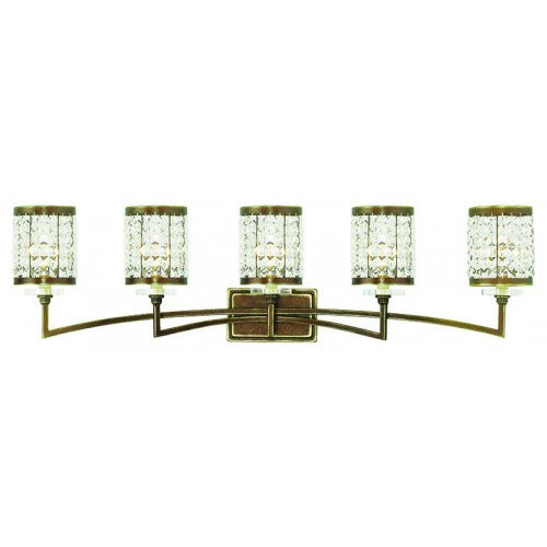 5 Light Palaciall Bronze Bath Light Wall Sconce Livex