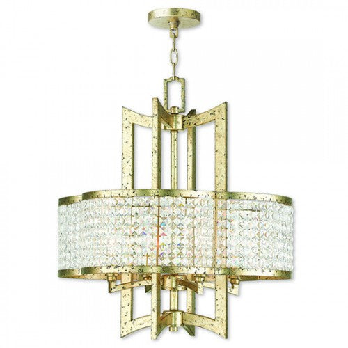 4 Light Winter Gold Chandelier Chandelier Livex