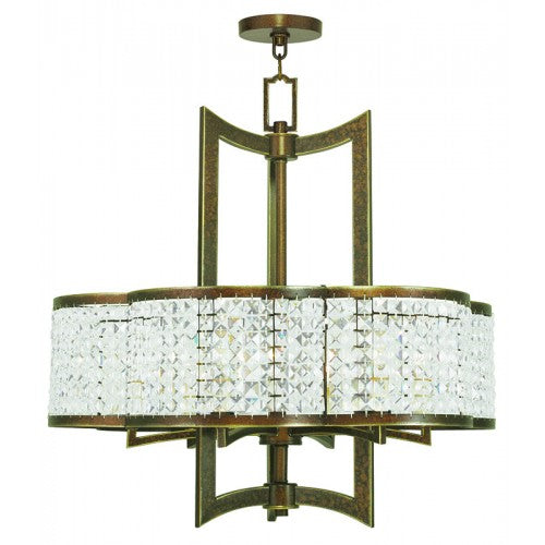 6 Light Palaciall Bronze Chandelier Chandelier Livex