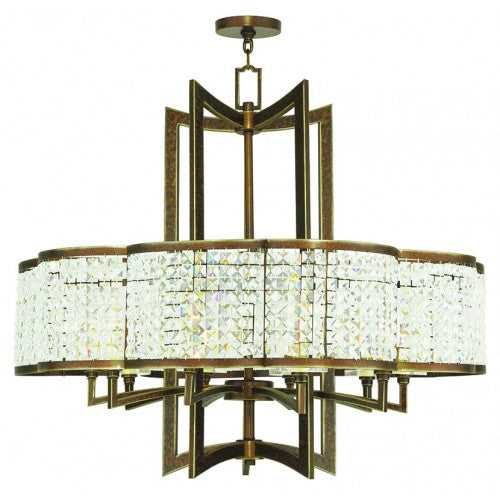 10 Light Palaciall Bronze Chandelier Chandelier Livex