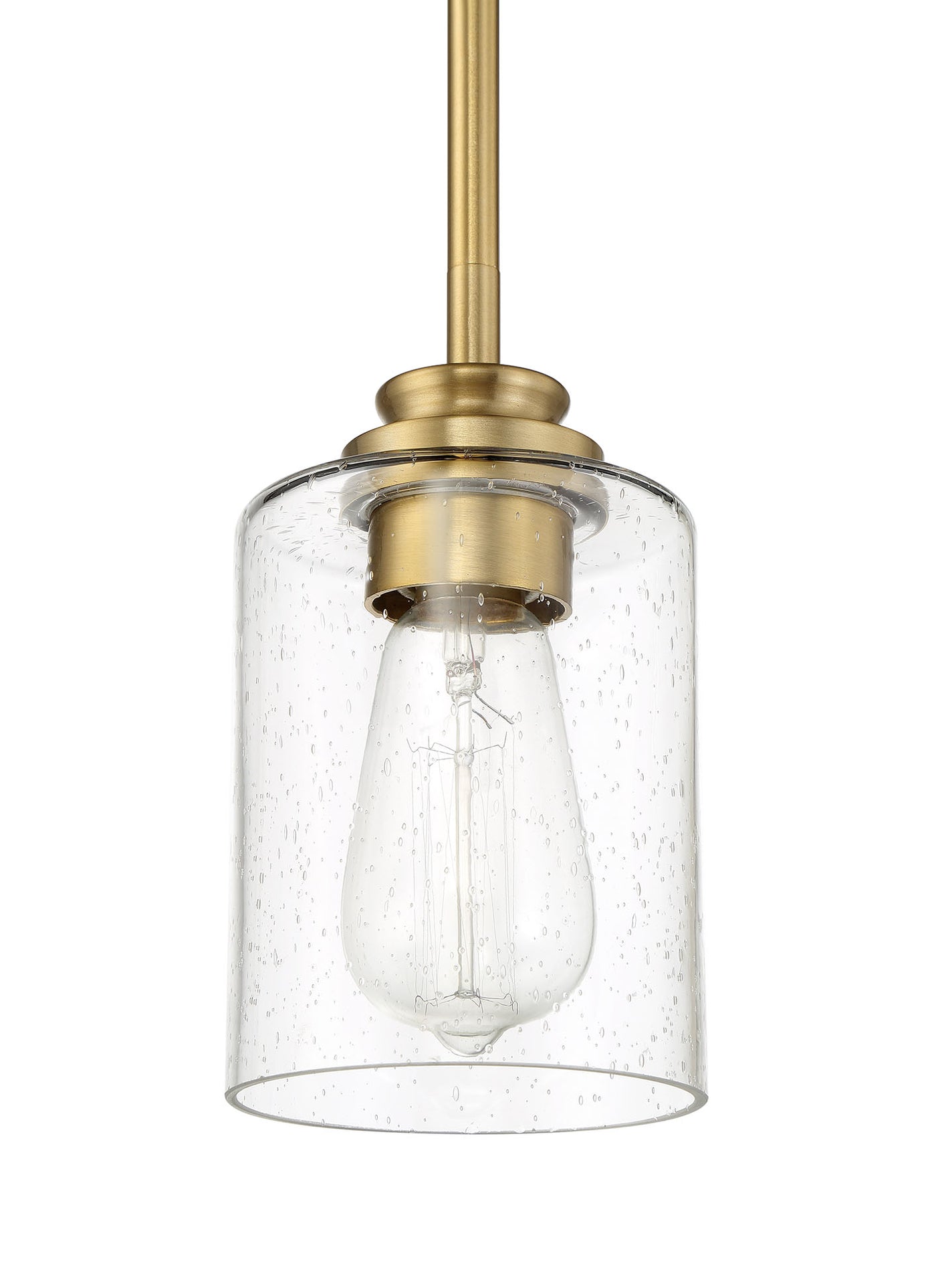 Bolden 1 Light Mini Pendant in Satin Brass Pendant Craftmade