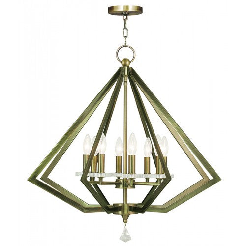 8 Light Antique Brass Chandelier Chandelier Livex