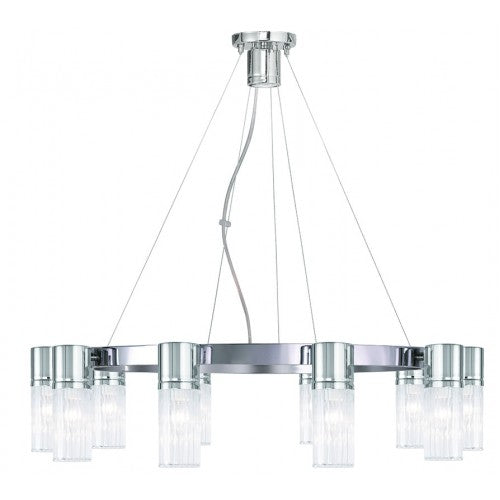 10 Light Polished Chrome Chandelier Chandelier Livex