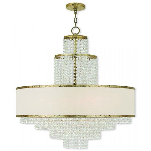 8 Light Winter Gold Chandelier Chandelier Livex