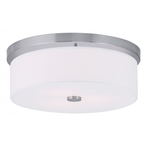 3 Light Brushed Nickel Ceiling Mount Flush Mount Livex