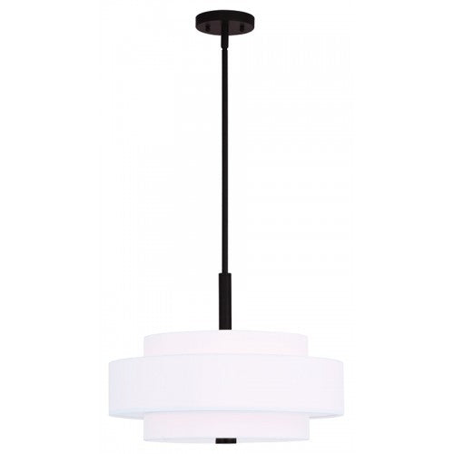 4 Light Bronze Pendant Chandelier Livex