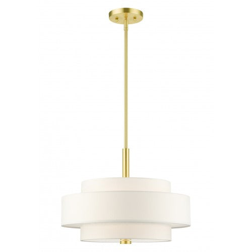 4 Light Satin Brass Chandelier Chandelier Livex