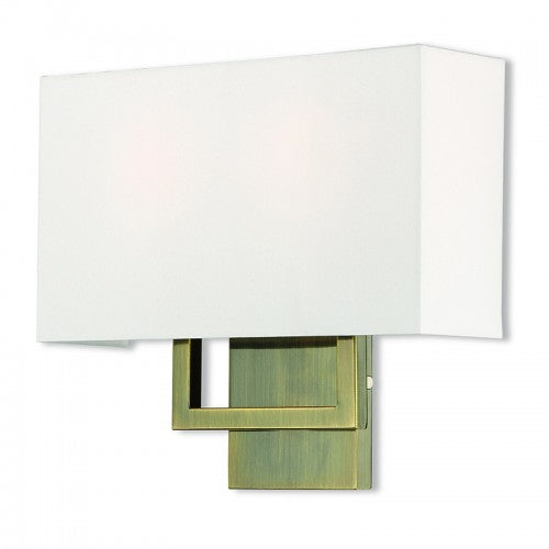 2 Light Antique Brass ADA Wall Sconce Wall Sconce Livex