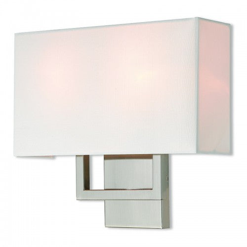 2 Light Brushed Nickel ADA Wall Sconce Wall Sconce Livex