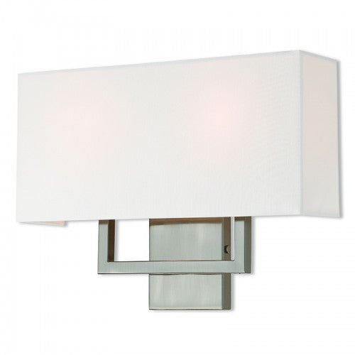 2 Light Brushed Nickel ADA Wall Sconce Wall Sconce Livex