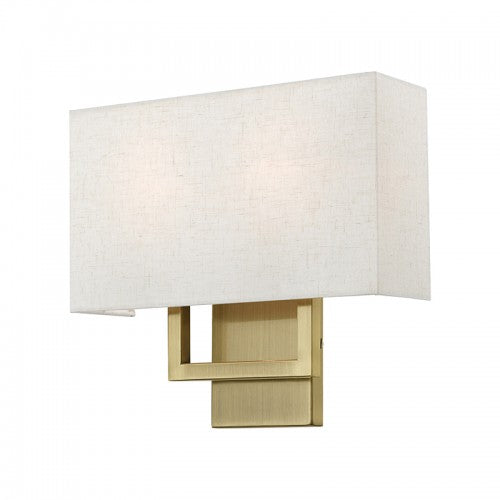 2 Light Antique Brass ADA Sconce Wall Sconce Livex