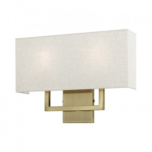 2 Light Antique Brass ADA Sconce Wall Sconce Livex