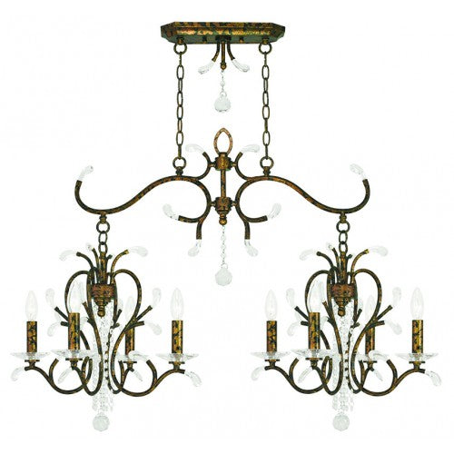 4 Light + 4 Light VBR Linear Chandelier Linear Livex