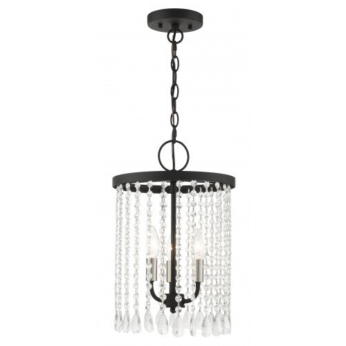 3 Light Black Pendant Chandelier Chandelier Livex