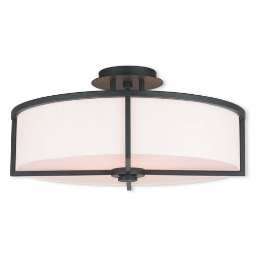 4 Light Bronze Ceiling Mount Semi Flush Livex