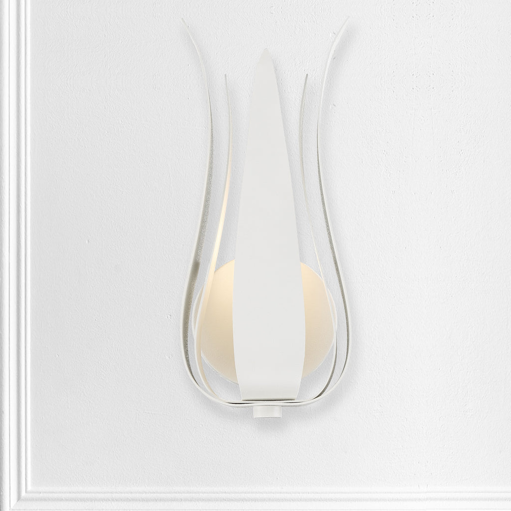 Broche 1 Light Matte White Sconce Wall Sconce Crystorama