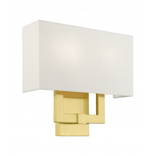 2 Light Satin Brass ADA Sconce Wall Sconce Livex