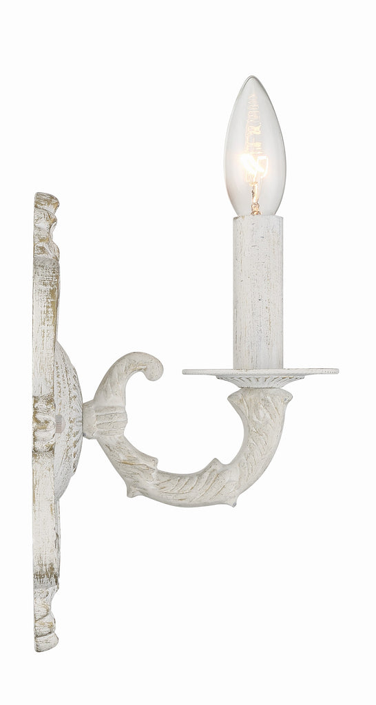 Paris Market 1 Light Antique White Sconce Wall Sconce Crystorama