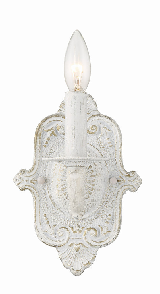 Paris Market 1 Light Antique White Sconce Wall Sconce Crystorama