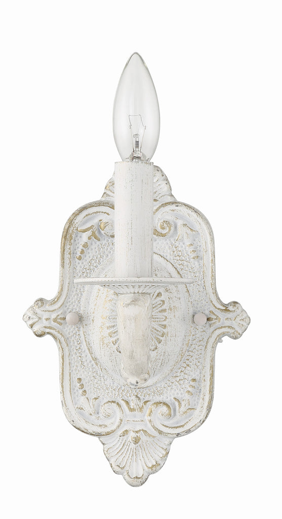 Paris Market 1 Light Antique White Sconce Wall Sconce Crystorama