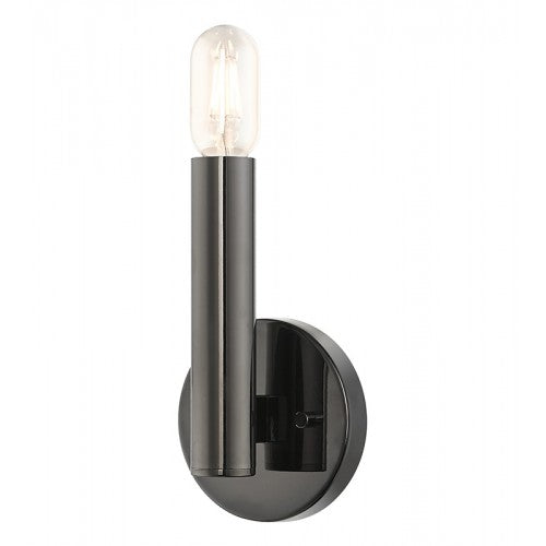 1 Light Black Chrome ADA Sconce Wall Sconce Livex