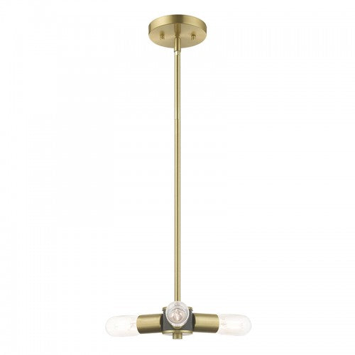 3 Light Satin Brass Chandelier Chandelier Livex