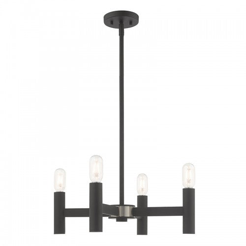 4 Light Black Chandelier Chandelier Livex