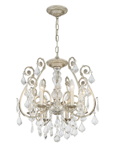 Regis 6 Light Swarovski Strass Crystal Olde Silver Chandelier Chandelier Crystorama