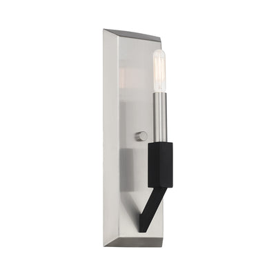 1 Light Brushed Nickel & Black ADA Wall Sconce Wall Sconce Livex